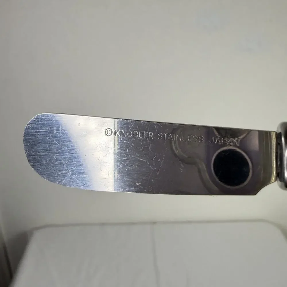 Knobler Stainless Japan Spreader With White Ceramic Handle, vintage, kitchen